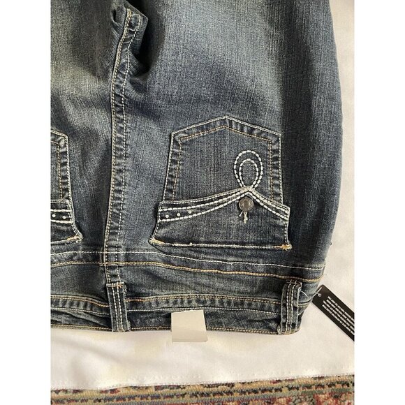 A.N.A Woman Dark Wash Low Rise Fashion Boot Cut Jeans 16W Modern Fit Cotton Blen - Picture 8 of 10